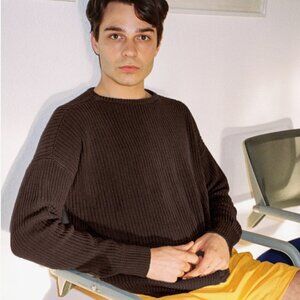 Los Angeles Apparel Unisex Fisherman Pullover - Chocolate brown size M